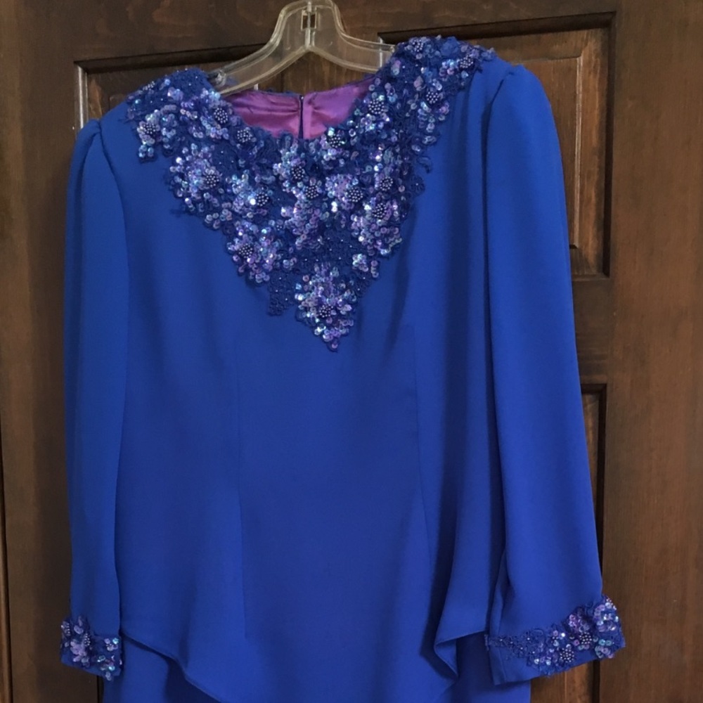Evan Picone Electric Blue Dress (1-Piece)